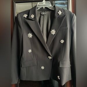 Generation Love Black Floral Embellished Blazer